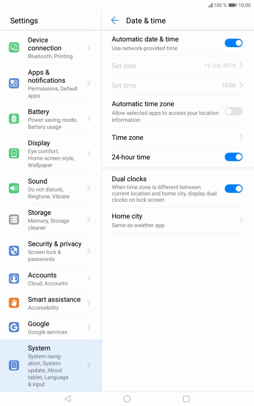 Press the indicator next to 