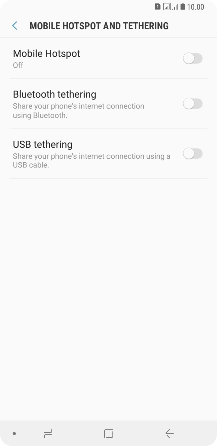 Press Mobile Hotspot.