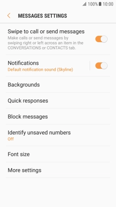 Press More settings.