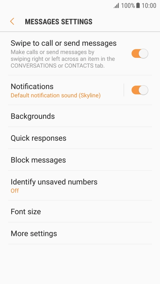 Press More settings.