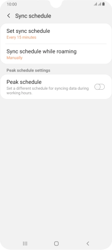 Press Set sync schedule.