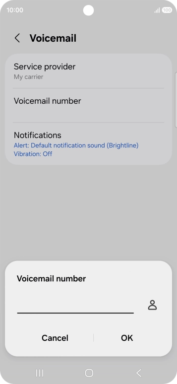 Key in +447953222222 and press OK.