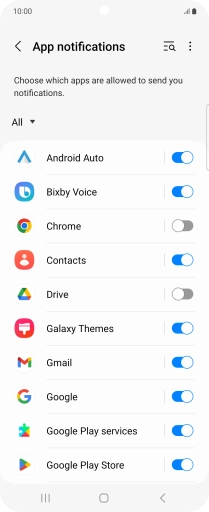 Press the drop down list.