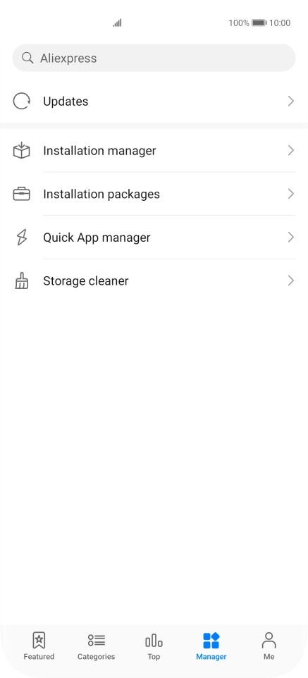 Press Installation manager.