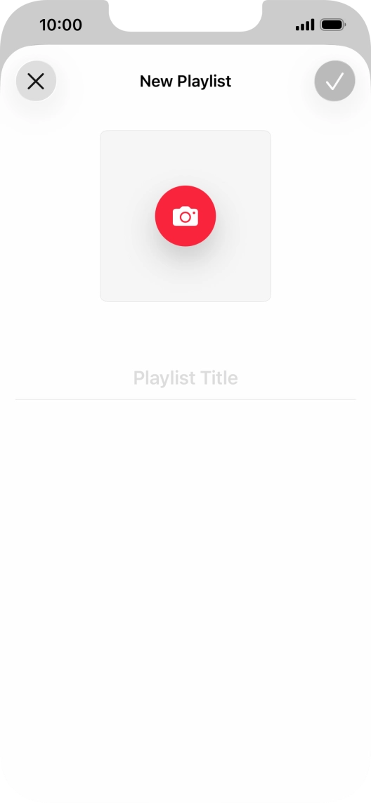 Press the text input field and key in a name for the playlist.