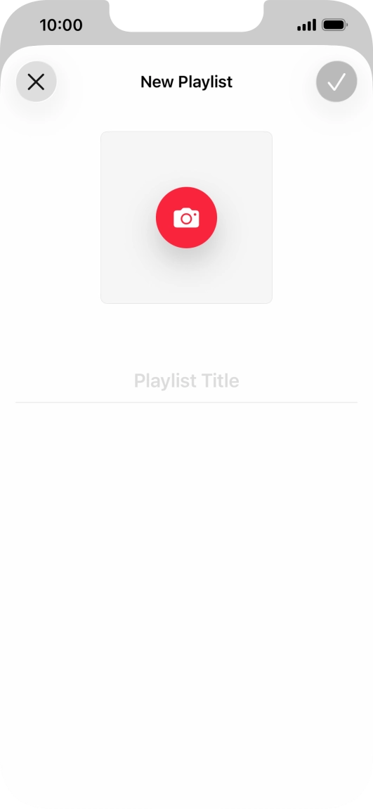 Press the text input field and key in a name for the playlist.