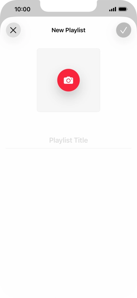 Press the text input field and key in a name for the playlist.