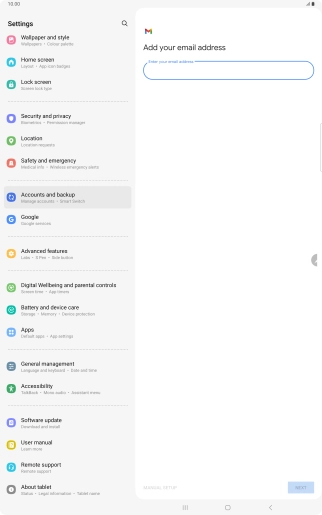 Press the field below 