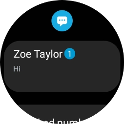 Press the required text message to read it.