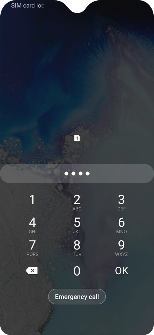If you're asked to key in your PIN, do so and press OK. The default PIN is 1111.