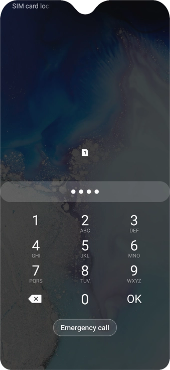 If you're asked to key in your PIN, do so and press OK. The default PIN is 1111.
