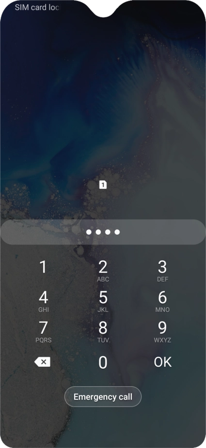 If you're asked to key in your PIN, do so and press OK. The default PIN is 1111.