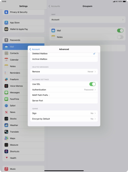 Press Authentication.