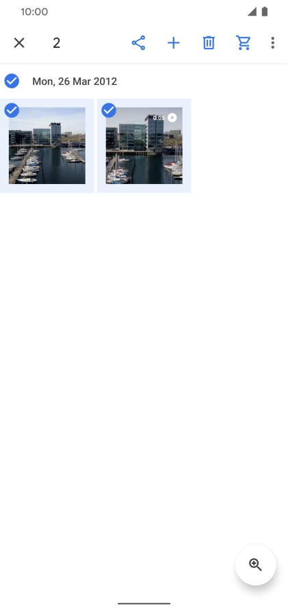 Press the share icon.