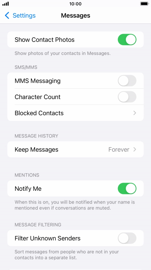 Press the indicator next to 