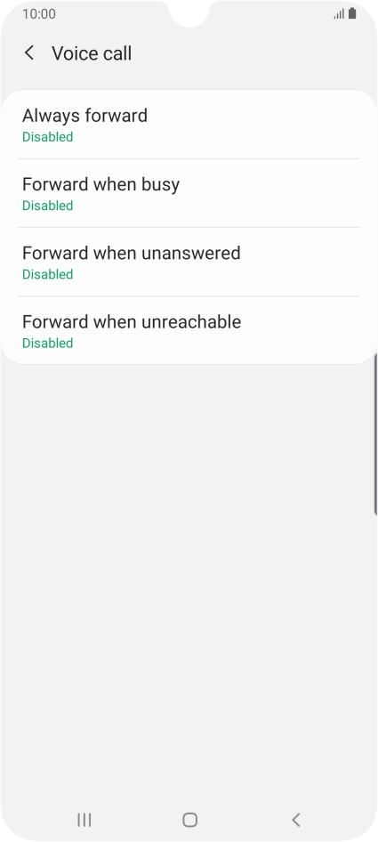 Press the required divert type.