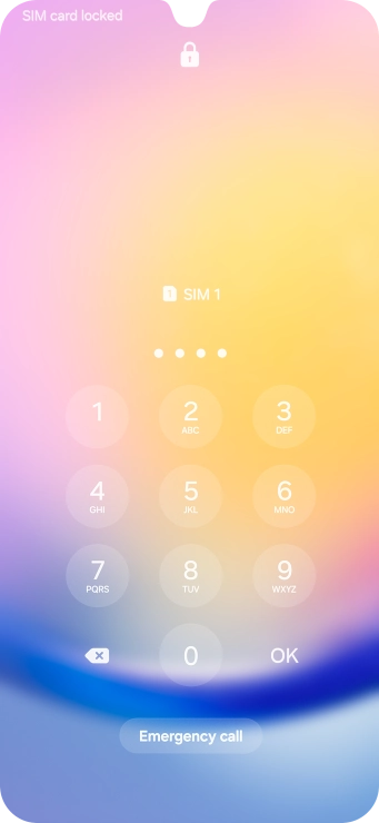 If you're asked to key in your PIN, do so and press OK. The default PIN is 1111.