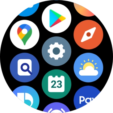 Press the settings icon.