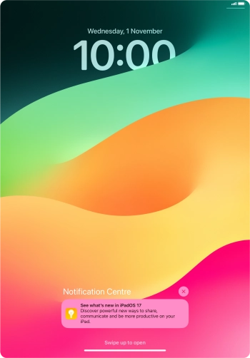 Press the required notification and follow the instructions on the screen to use the selected function.