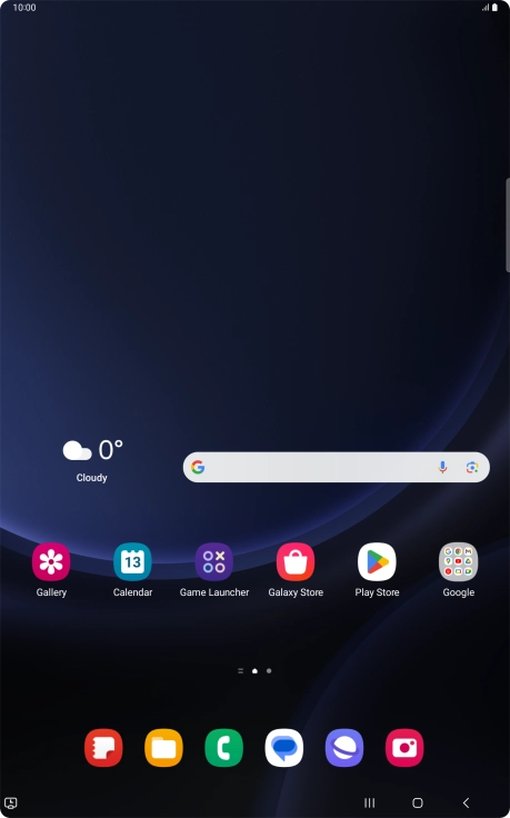 Slide two fingers downwards starting from the top of the screen.