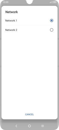 Press the required network.