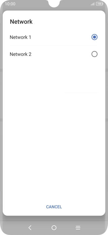 Press the required network.