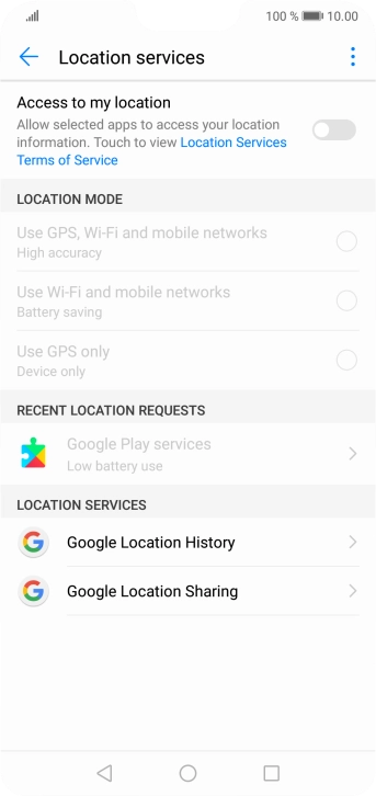 Press the indicator next to 