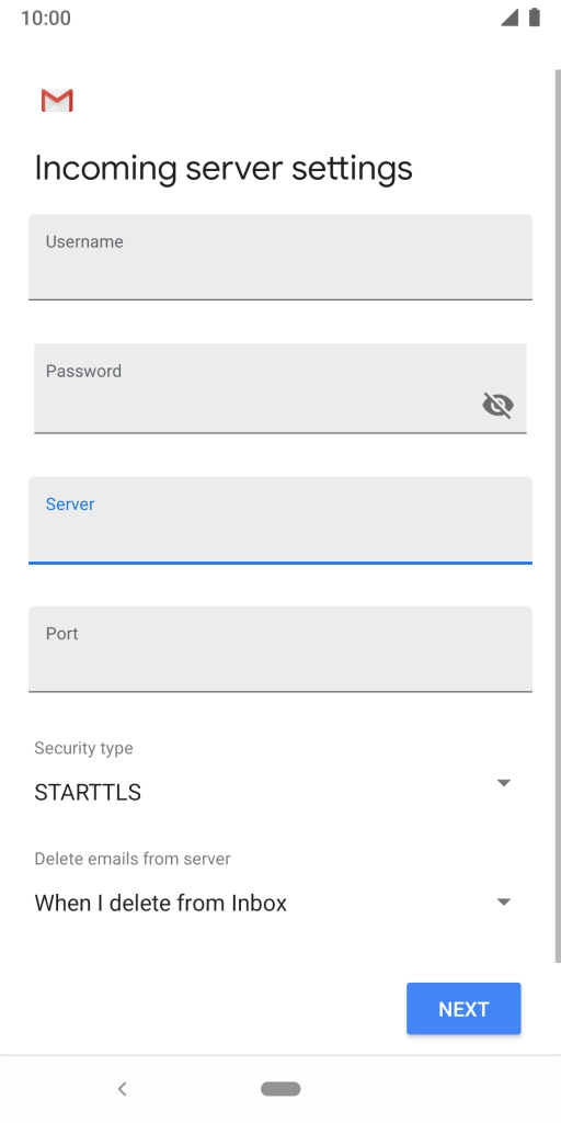 Press the field below 