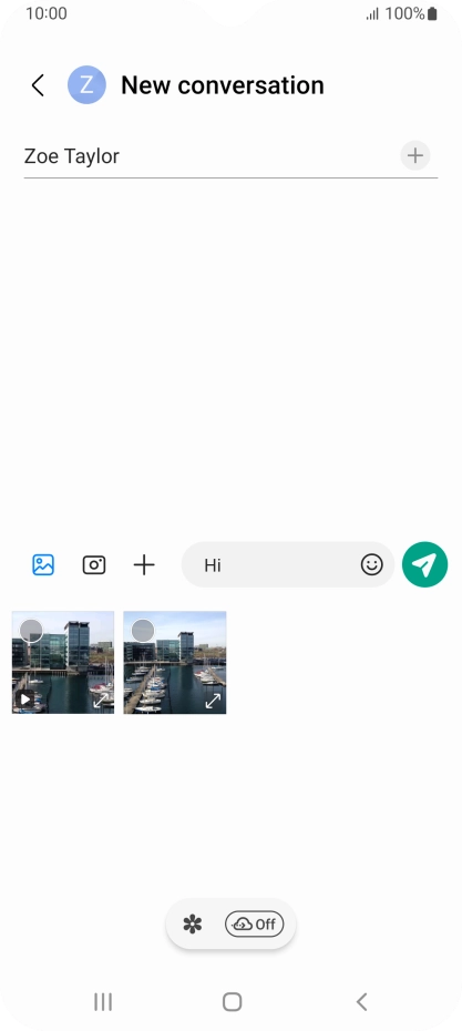 Press the gallery icon and go to the required folder.