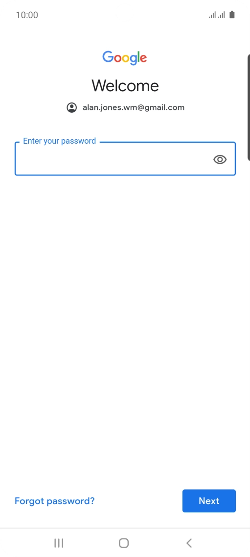 Press the field below 