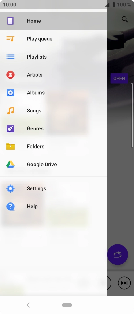 Press the required category and go to the required audio file.