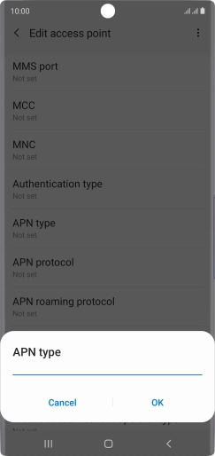 Key in mms and press OK.