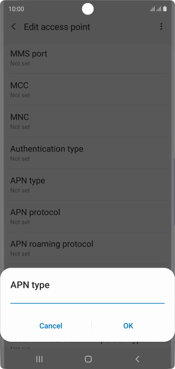 Key in mms and press OK.