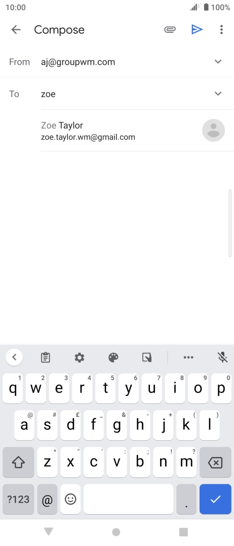 Press the required contact.
