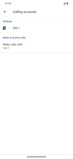 Press the name of the SIM.