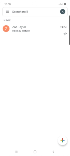 Press the email account icon.