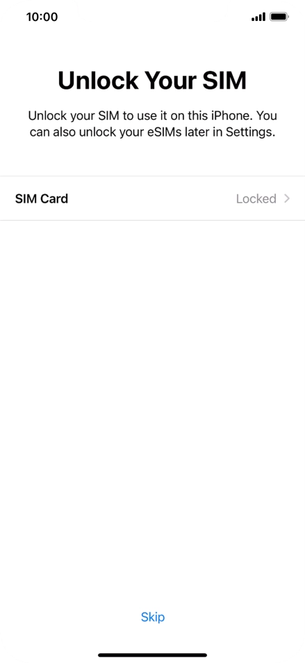 Press SIM Card.