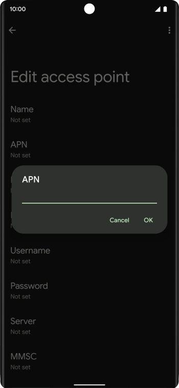 Key in everywhere and press OK.