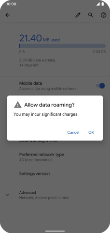If you turn on the function, press OK.