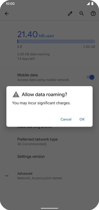 If you turn on the function, press OK.