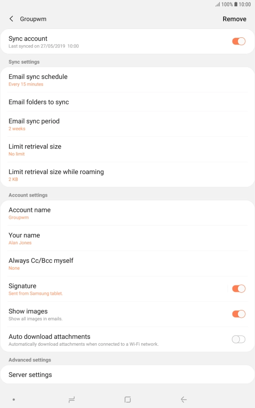 Press the indicator next to 