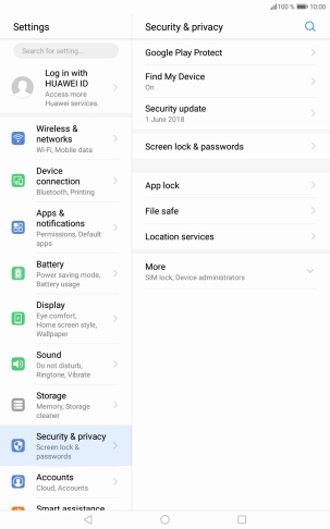 Press Location services.
