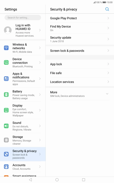 Press Location services.