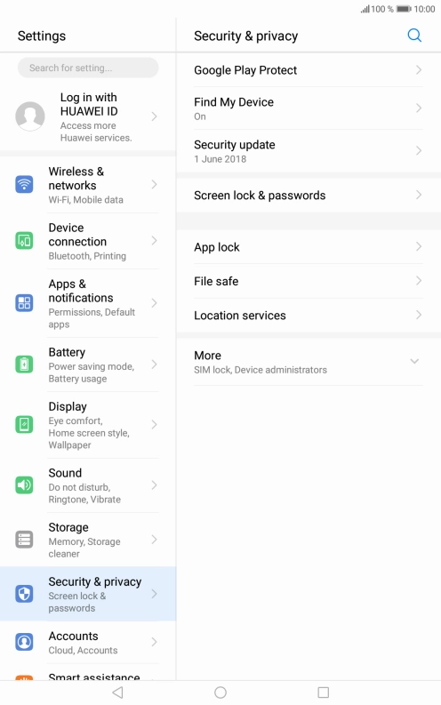Press Location services.