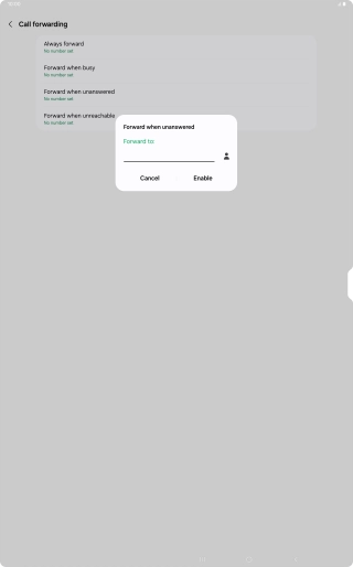 Key in +447953222222 and press Enable.
