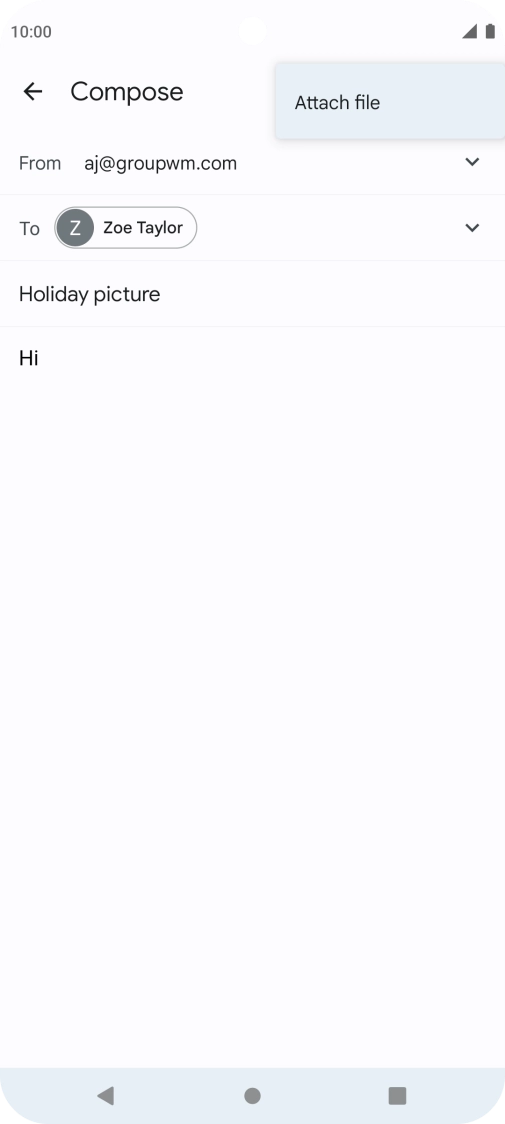 Press Attach file and go to the required folder.