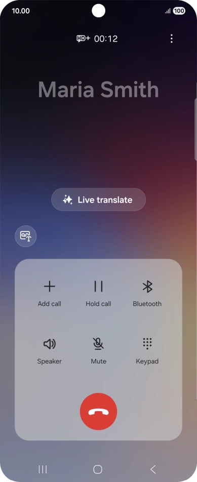 Press Live translate.