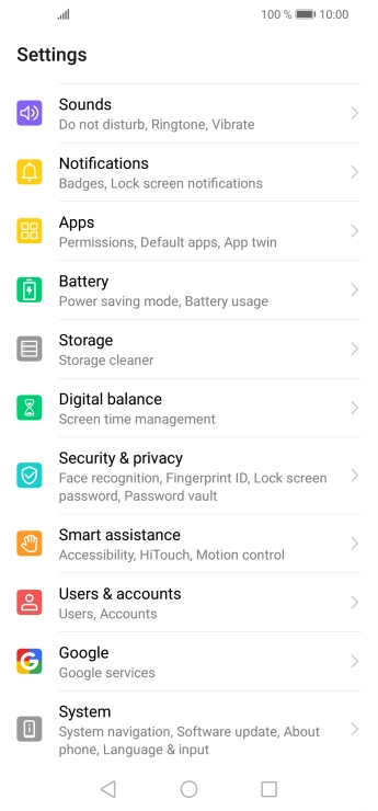 Press Users & accounts.