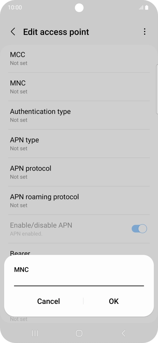 Key in 33 and press OK.