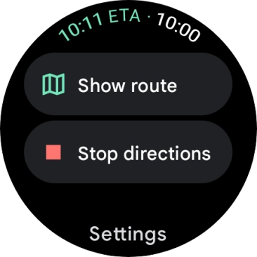 Press Stop directions.